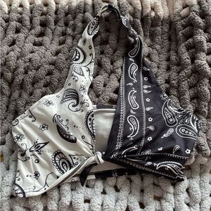 Bandana Cropped Halter Tank